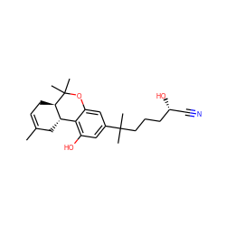 CC1=CC[C@@H]2[C@@H](C1)c1c(O)cc(C(C)(C)CCC[C@H](O)C#N)cc1OC2(C)C ZINC000036294751