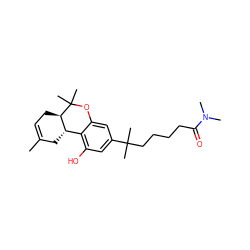 CC1=CC[C@@H]2[C@@H](C1)c1c(O)cc(C(C)(C)CCCCC(=O)N(C)C)cc1OC2(C)C ZINC000013781725