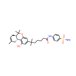 CC1=CC[C@@H]2[C@@H](C1)c1c(O)cc(C(C)(C)CCCCC(=O)Nc3ccc(S(N)(=O)=O)cc3)cc1OC2(C)C ZINC000027517903