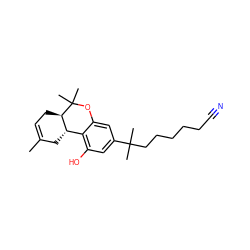 CC1=CC[C@@H]2[C@@H](C1)c1c(O)cc(C(C)(C)CCCCCC#N)cc1OC2(C)C ZINC000013781721