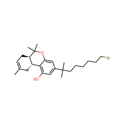 CC1=CC[C@@H]2[C@@H](C1)c1c(O)cc(C(C)(C)CCCCCCBr)cc1OC2(C)C ZINC000066098549