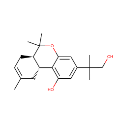 CC1=CC[C@@H]2[C@@H](C1)c1c(O)cc(C(C)(C)CO)cc1OC2(C)C ZINC000223583668