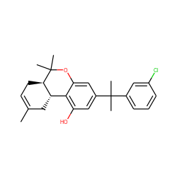 CC1=CC[C@@H]2[C@@H](C1)c1c(O)cc(C(C)(C)c3cccc(Cl)c3)cc1OC2(C)C ZINC000042887928