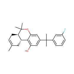 CC1=CC[C@@H]2[C@@H](C1)c1c(O)cc(C(C)(C)c3cccc(F)c3)cc1OC2(C)C ZINC000040401148