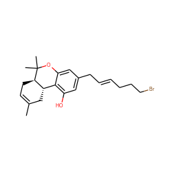 CC1=CC[C@@H]2[C@@H](C1)c1c(O)cc(C/C=C/CCCBr)cc1OC2(C)C ZINC000027747512