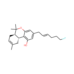 CC1=CC[C@@H]2[C@@H](C1)c1c(O)cc(C/C=C/CCCF)cc1OC2(C)C ZINC000027751076