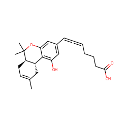 CC1=CC[C@@H]2[C@@H](C1)c1c(O)cc(C=C=CCCCC(=O)O)cc1OC2(C)C ZINC000013557671