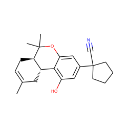 CC1=CC[C@@H]2[C@@H](C1)c1c(O)cc(C3(C#N)CCCC3)cc1OC2(C)C ZINC000028572686