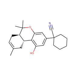 CC1=CC[C@@H]2[C@@H](C1)c1c(O)cc(C3(C#N)CCCCC3)cc1OC2(C)C ZINC000036294586