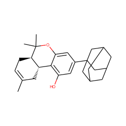 CC1=CC[C@@H]2[C@@H](C1)c1c(O)cc(C34CC5CC(CC(C5)C3)C4)cc1OC2(C)C ZINC000003981690