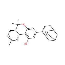 CC1=CC[C@@H]2[C@@H](C1)c1c(O)cc(C3C4CC5CC(C4)CC3C5)cc1OC2(C)C ZINC000013647656