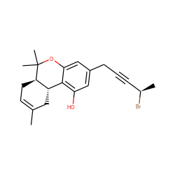 CC1=CC[C@@H]2[C@@H](C1)c1c(O)cc(CC#C[C@@H](C)Br)cc1OC2(C)C ZINC000013557658