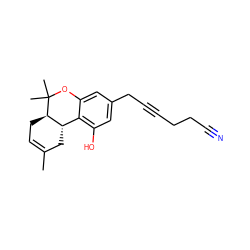 CC1=CC[C@@H]2[C@@H](C1)c1c(O)cc(CC#CCCC#N)cc1OC2(C)C ZINC000013557664