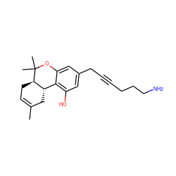 CC1=CC[C@@H]2[C@@H](C1)c1c(O)cc(CC#CCCCN)cc1OC2(C)C ZINC000013557673