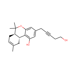 CC1=CC[C@@H]2[C@@H](C1)c1c(O)cc(CC#CCCO)cc1OC2(C)C ZINC000013557662