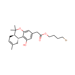 CC1=CC[C@@H]2[C@@H](C1)c1c(O)cc(CC(=O)OCCCCBr)cc1OC2(C)C ZINC001772594025