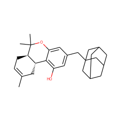 CC1=CC[C@@H]2[C@@H](C1)c1c(O)cc(CC34CC5CC(CC(C5)C3)C4)cc1OC2(C)C ZINC000013647662