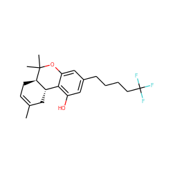 CC1=CC[C@@H]2[C@@H](C1)c1c(O)cc(CCCCC(F)(F)F)cc1OC2(C)C ZINC000013808803