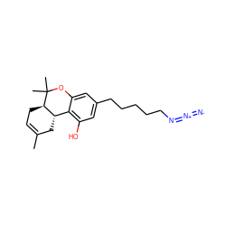 CC1=CC[C@@H]2[C@@H](C1)c1c(O)cc(CCCCCN=[N+]=[N-])cc1OC2(C)C ZINC000013650883