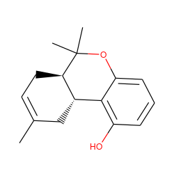 CC1=CC[C@@H]2[C@@H](C1)c1c(O)cccc1OC2(C)C ZINC000027768188