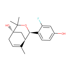 CC1=CC[C@]2(O)C[C@H]1[C@H](c1ccc(O)cc1F)OC2(C)C ZINC000028135609