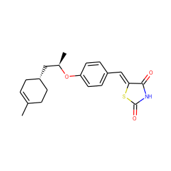 CC1=CC[C@H](C[C@@H](C)Oc2ccc(/C=C3\SC(=O)NC3=O)cc2)CC1 ZINC000139519998