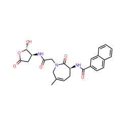 CC1=CC[C@H](NC(=O)c2ccc3ccccc3c2)C(=O)N(CC(=O)N[C@H]2CC(=O)O[C@@H]2O)C1 ZINC000028713441