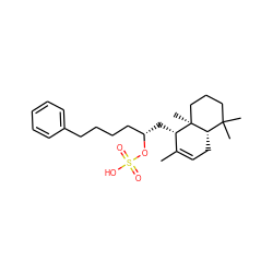 CC1=CC[C@H]2C(C)(C)CCC[C@]2(C)[C@H]1C[C@@H](CCCCc1ccccc1)OS(=O)(=O)O ZINC000026157320