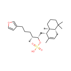 CC1=CC[C@H]2C(C)(C)CCC[C@]2(C)[C@H]1C[C@H](OS(=O)(=O)O)[C@H](C)CCCc1ccoc1 ZINC000003801954