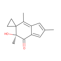 CC1=CC2=C(C)C3(CC3)[C@](C)(O)C(=O)C2=C1 ZINC000013686124