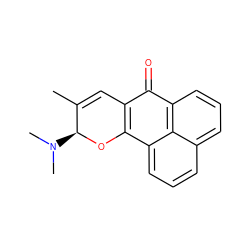 CC1=CC2=C(O[C@H]1N(C)C)c1cccc3cccc(c13)C2=O ZINC000019883037