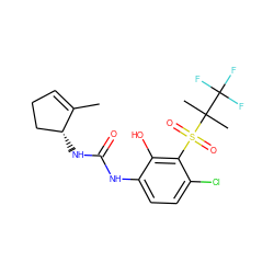 CC1=CCC[C@H]1NC(=O)Nc1ccc(Cl)c(S(=O)(=O)C(C)(C)C(F)(F)F)c1O ZINC001772623969