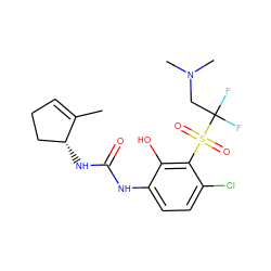 CC1=CCC[C@H]1NC(=O)Nc1ccc(Cl)c(S(=O)(=O)C(F)(F)CN(C)C)c1O ZINC001772652433