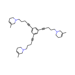 CC1=CCCN(CCCC#Cc2cc(C#CCCCN3CCC=C(C)C3)cc(C#CCCCN3CCC=C(C)C3)c2)C1 ZINC000066100791