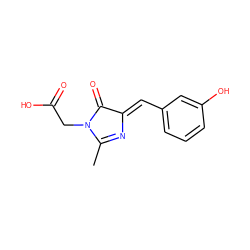 CC1=N/C(=C\c2cccc(O)c2)C(=O)N1CC(=O)O ZINC001772577641