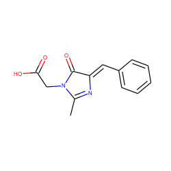 CC1=N/C(=C\c2ccccc2)C(=O)N1CC(=O)O ZINC000039243852