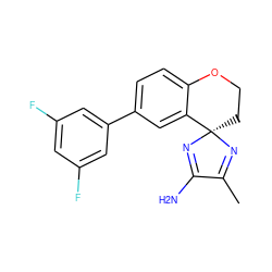 CC1=N[C@@]2(CCOc3ccc(-c4cc(F)cc(F)c4)cc32)N=C1N ZINC000169708511