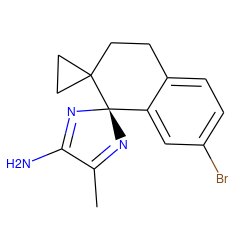 CC1=N[C@]2(N=C1N)c1cc(Br)ccc1CCC21CC1 ZINC000211016604