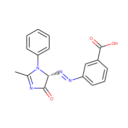 CC1=NC(=O)[C@@H](N=Nc2cccc(C(=O)O)c2)N1c1ccccc1 ZINC000253981748