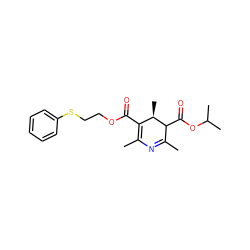 CC1=NC(C)=C(C(=O)OCCSc2ccccc2)[C@@H](C)C1C(=O)OC(C)C ZINC000100038068