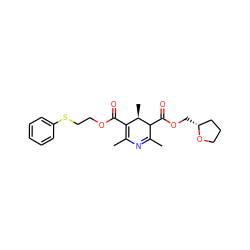 CC1=NC(C)=C(C(=O)OCCSc2ccccc2)[C@@H](C)C1C(=O)OC[C@@H]1CCCO1 ZINC000100038075