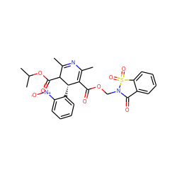 CC1=NC(C)=C(C(=O)OCN2C(=O)c3ccccc3S2(=O)=O)[C@H](c2ccccc2[N+](=O)[O-])C1C(=O)OC(C)C ZINC000026480810