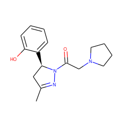 CC1=NN(C(=O)CN2CCCC2)[C@H](c2ccccc2O)C1 ZINC000653729254