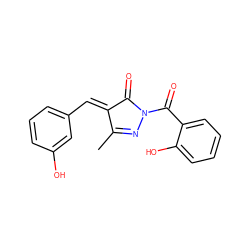 CC1=NN(C(=O)c2ccccc2O)C(=O)/C1=C/c1cccc(O)c1 ZINC000100807874