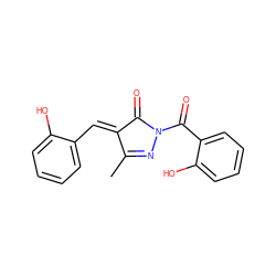 CC1=NN(C(=O)c2ccccc2O)C(=O)/C1=C/c1ccccc1O ZINC000100807888