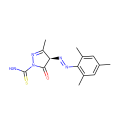 CC1=NN(C(N)=S)C(=O)[C@@H]1N=Nc1c(C)cc(C)cc1C ZINC000253961431