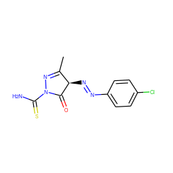 CC1=NN(C(N)=S)C(=O)[C@@H]1N=Nc1ccc(Cl)cc1 ZINC000263591935