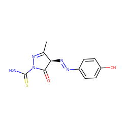 CC1=NN(C(N)=S)C(=O)[C@@H]1N=Nc1ccc(O)cc1 ZINC000254010871