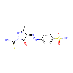 CC1=NN(C(N)=S)C(=O)[C@@H]1N=Nc1ccc(S(N)(=O)=O)cc1 ZINC000253966638