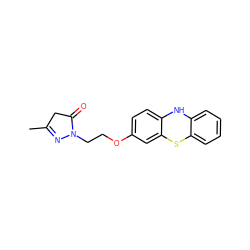 CC1=NN(CCOc2ccc3c(c2)Sc2ccccc2N3)C(=O)C1 ZINC000027656635